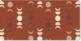 Bureauonderlegger - Maan - Rood - Patroon - 60x30 - Muismat