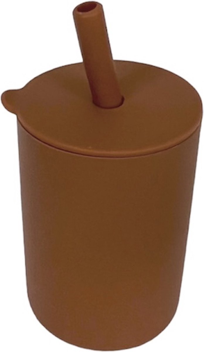 Goedkoopste Sippy cup - terracotta - siliconen drinkbeker baby peuter kind - babycadeau