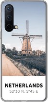 Geschikt voor OnePlus Nord CE 5G hoesje - Nederland - Molen - Weiland - Siliconen Telefoonhoesje