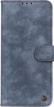 GSMNed – iPhone 13 – flexibel Bookcase – Pasjeshouder – iPhone Wallet  – Blauw