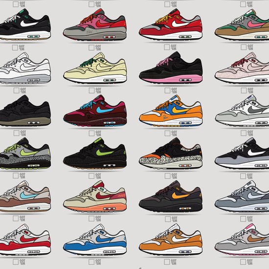 Begroeten plan Ambacht Kicks On Kanvas Poster - Nike Air Max The Og Wanted List - 70 X 50 Cm -  Multicolor | bol.com