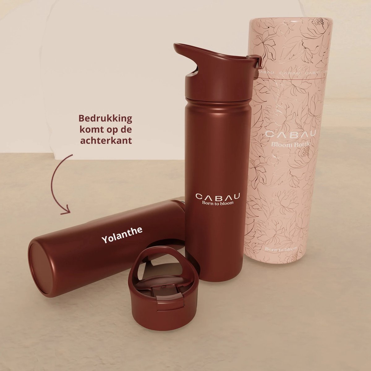 GUSTA LUXE GIFTSET Isoleerfles en Drinkfles 500ml. Goud / Zwart
