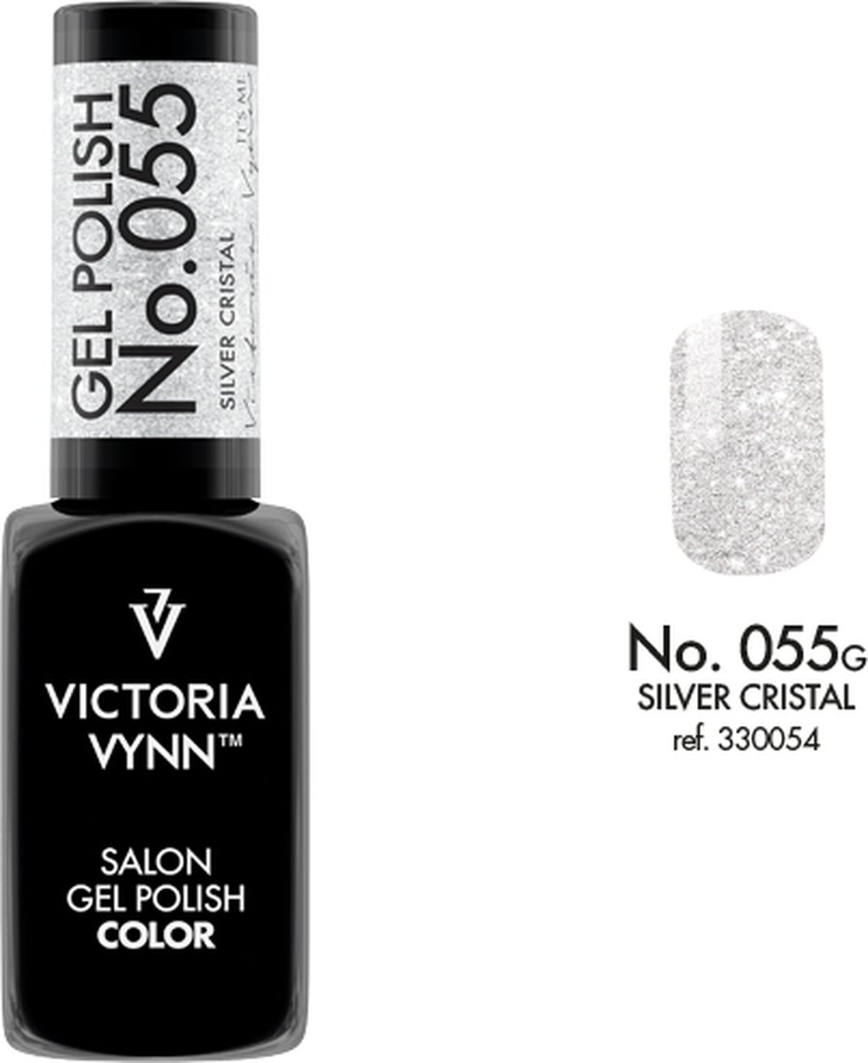 Goedkoopste Victoria Vynn – Salon Gelpolish 055 Silver Cristal (zilver) - zilveren glitter gel polish - gellak - glitters - nagels - nagelverzorging - nagelstyliste - uv / led - nagelstylist - callance