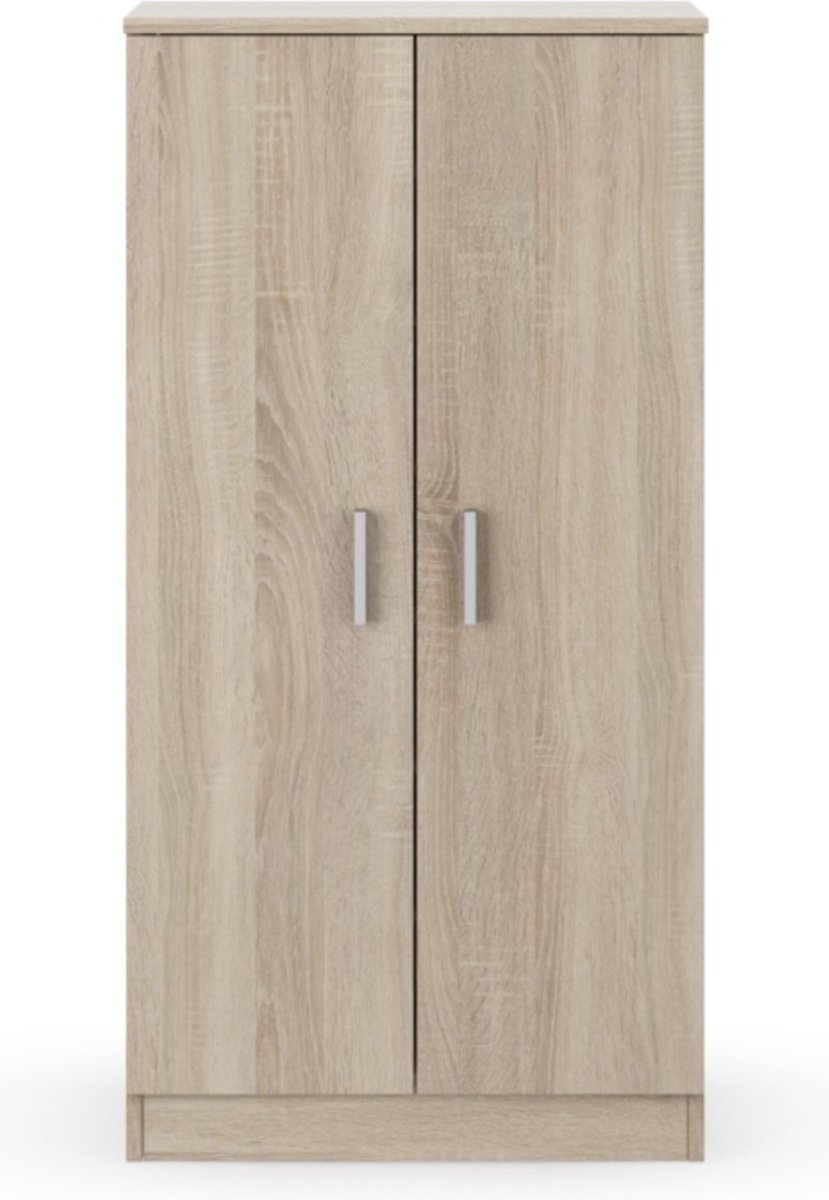 CALICOSY - 2-deurs schoenenkast met 3 legplanken - H108 cm