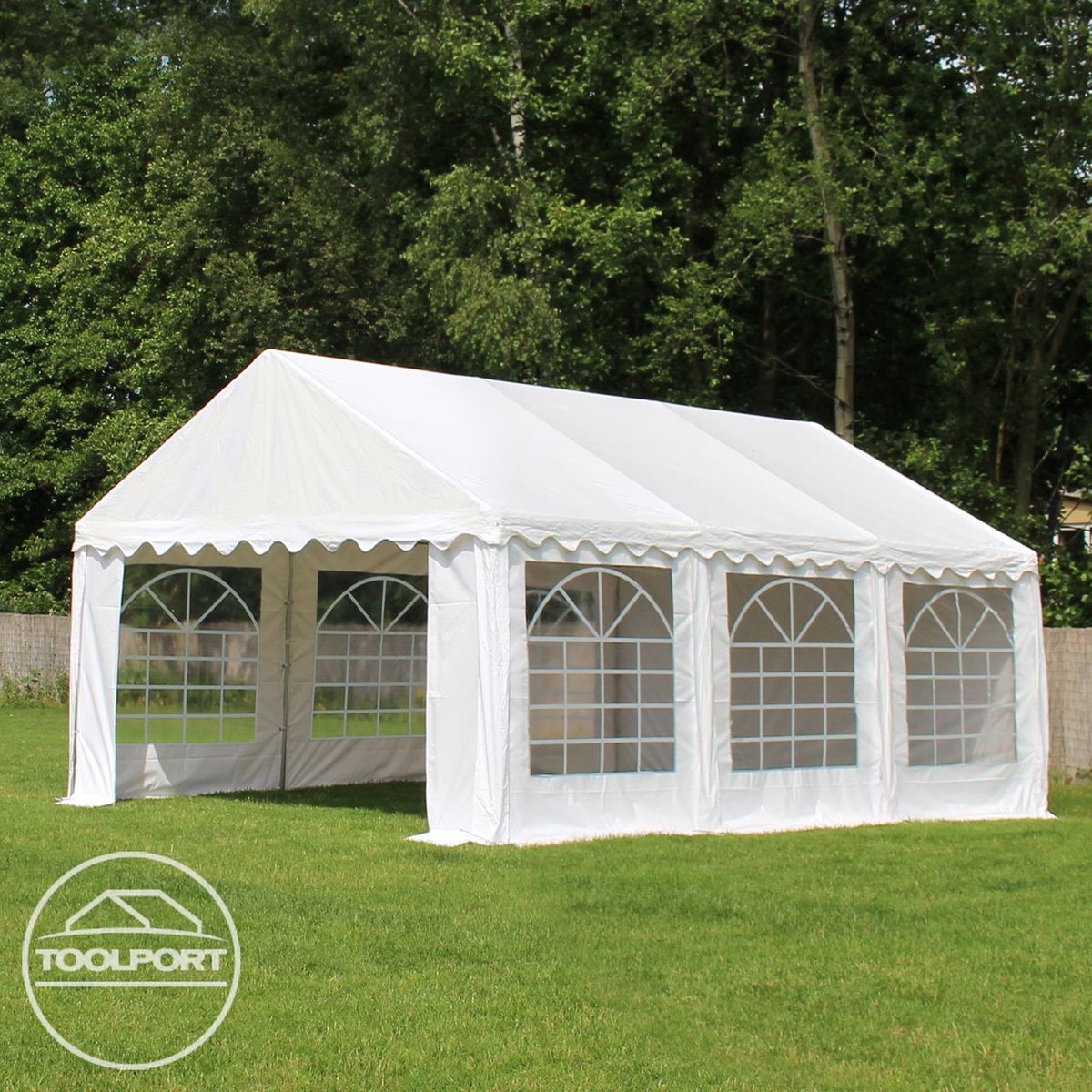 Partytent feesttent 3x5 m tuinpaviljoen -tent PVC 700 N in wit waterdicht |  bol