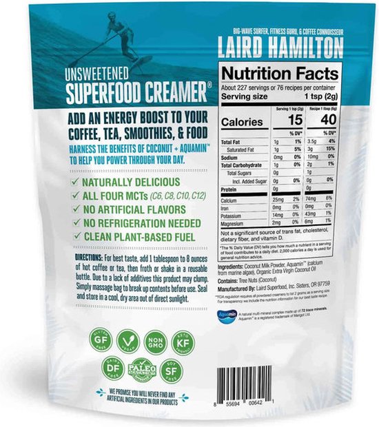 Laird Superfood Unsweetened Creamer