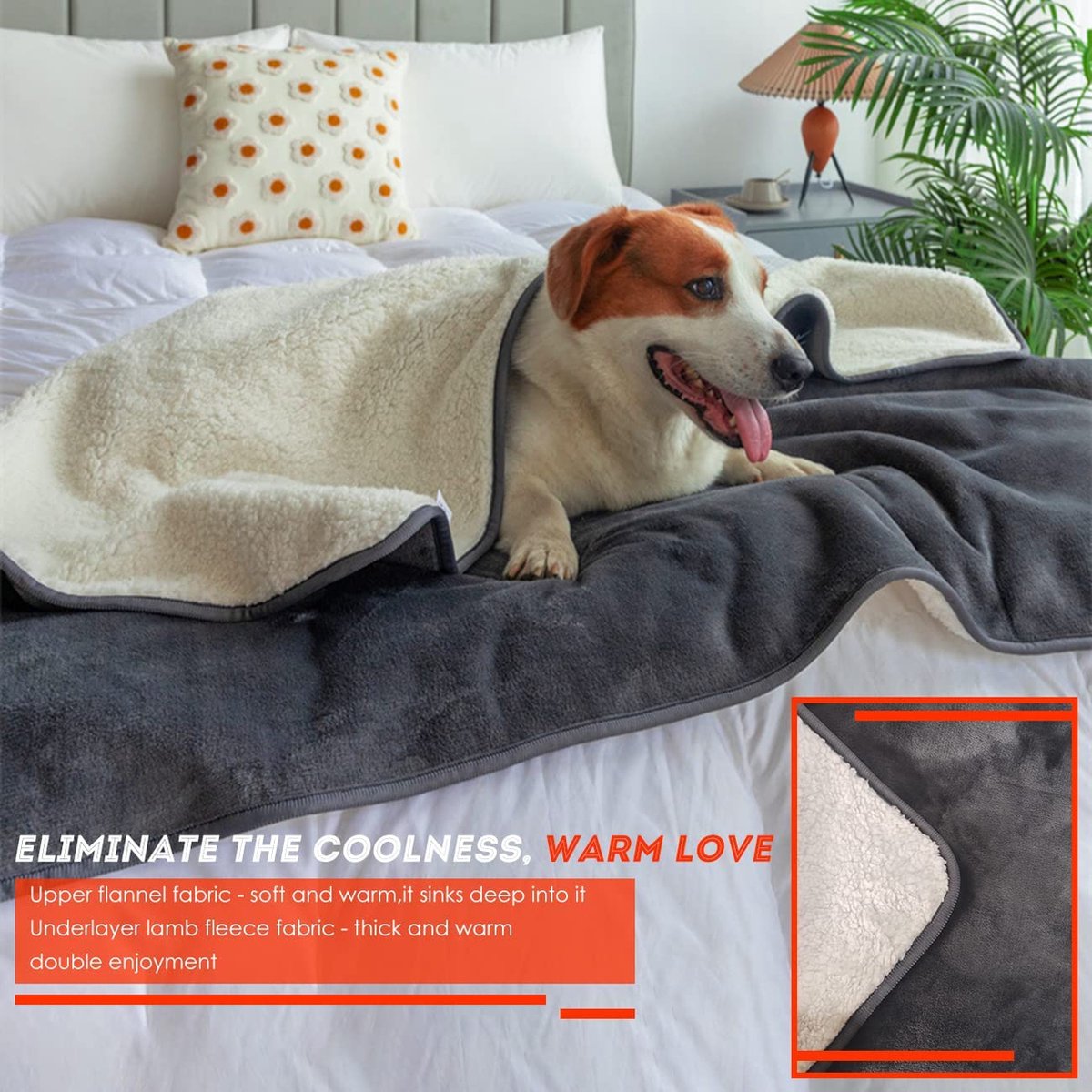 Kritter Planet Hondendeken, waterdicht, liefdesdeken, seksdeken, waterdicht, wasbaar, knuffeldeken, bankbescherming, sprei voor bank, autostoel, bank, bed, XL, 150 x 200 cm, grote deken, wijn/taupe