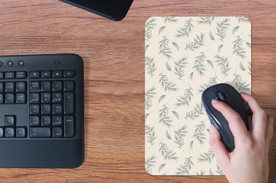 Muismat 18x27 cm - Mousepad Bloemen - Planten - Pastel - Muismatten