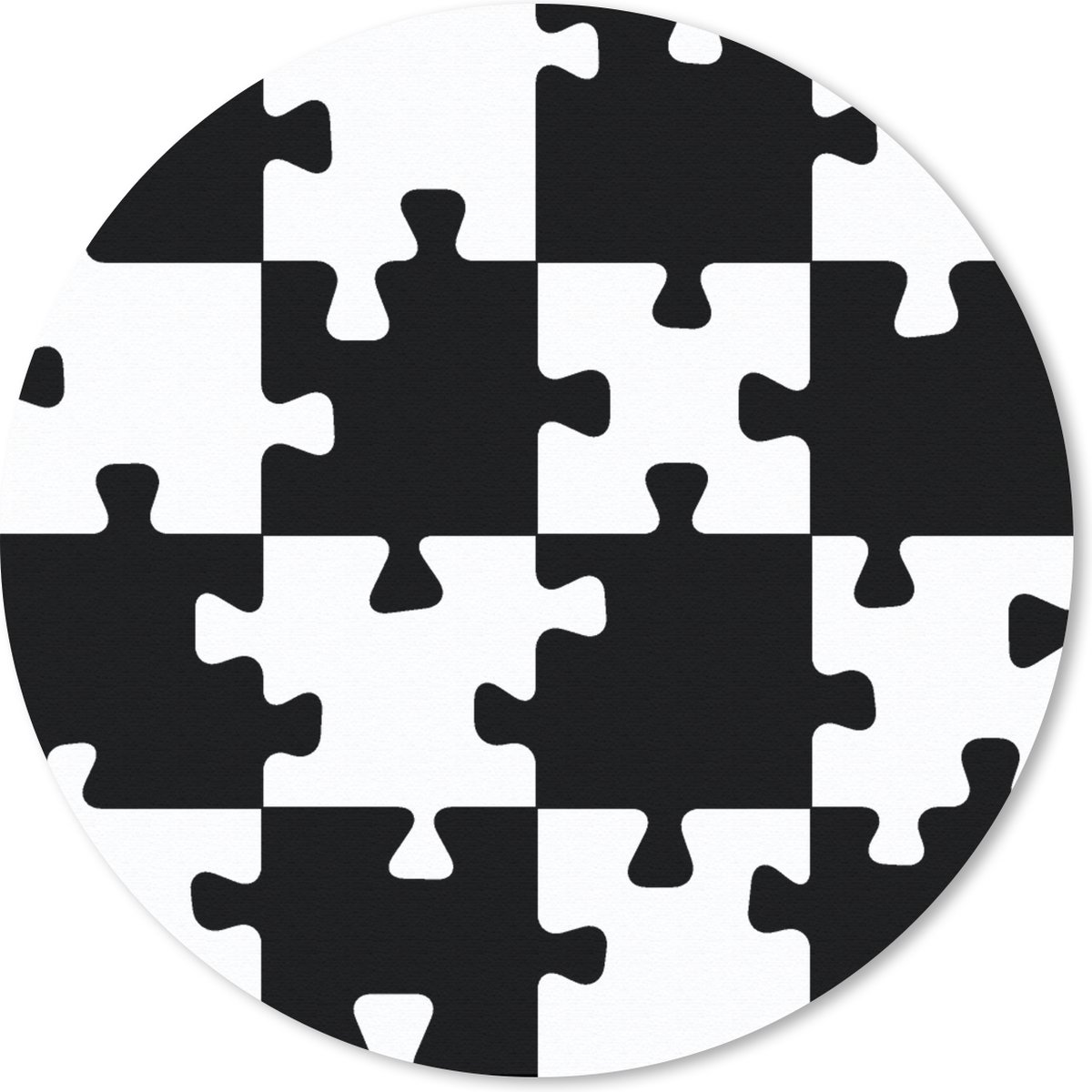 Muismat rond 30x30 cm - Mousepad Puzzel - Schaken - Patronen - Ronde muismatten
