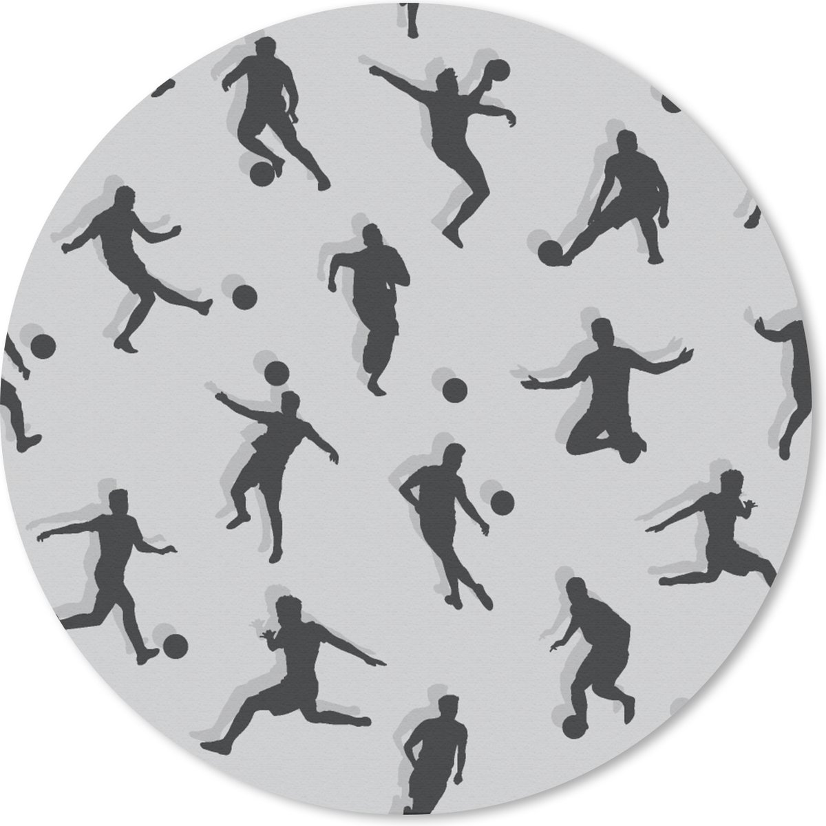 Muismat rond 50x50 cm - Mousepad Voetbal - Sport - Patronen - Ronde muismatten