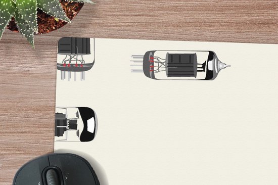 Muismat 20x20 cm - Mousepad Vintage - Lamp - Patronen - Muismatten