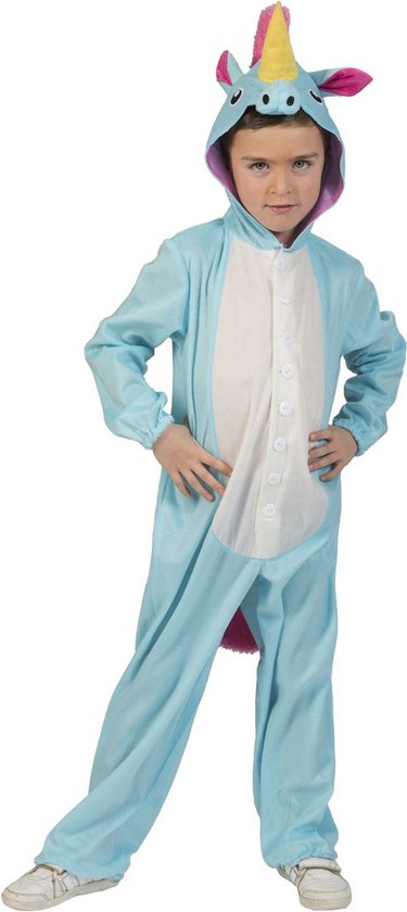 Eenhoorn Kostuum | Zeldzame Blauwe Eenhoorn Kind Kostuum | Maat 164 | Carnaval kostuum | Verkleedkleding