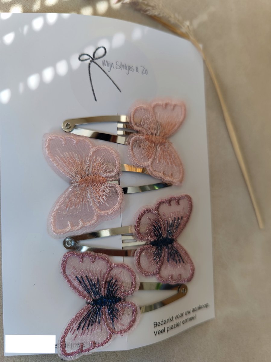 sinterklaas kerst cadeau Feestje van vlinder set 5cm clipjes