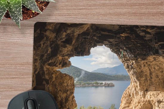 Sous-main 60x40 cm - Tapis de souris Water - Grotte - Nature - Paysage - Sous-main XL - Protection sous-main - Tapis de souris Ordinateur