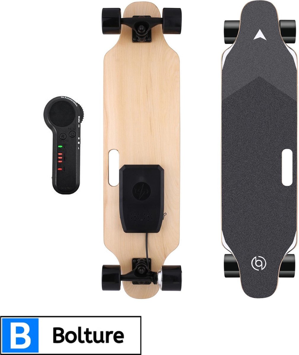 Bolture Elektrische Skateboard - Elektrisch Longboard - Volwassenen - Afstandsbediening - 15km Uithoudingsvermogen - 350W - 20km/h