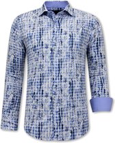 Bloemen Overhemd Heren - 3116 - Blauw