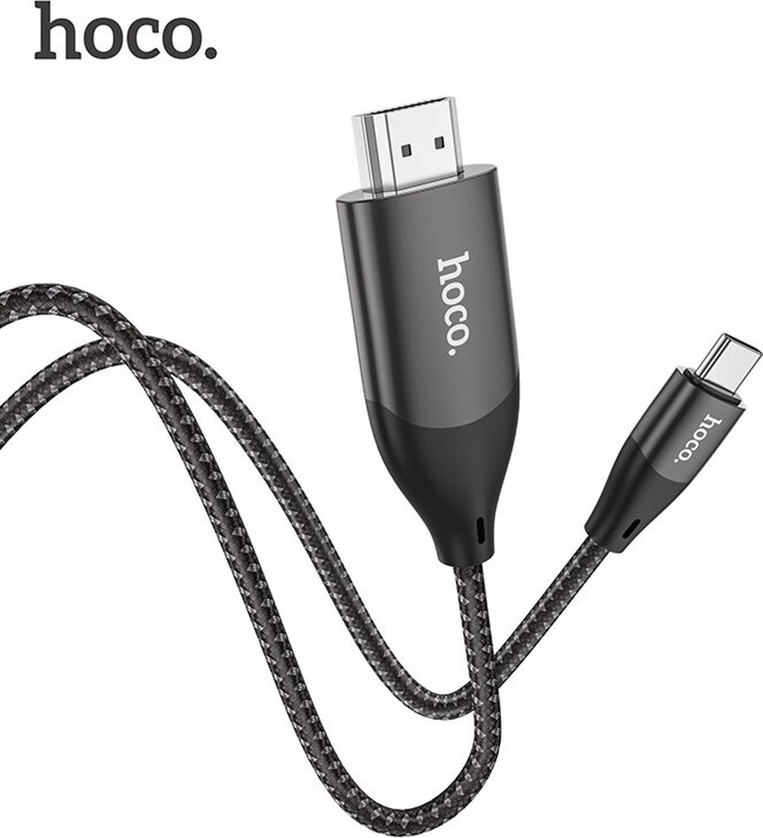 Hoco - USB C naar HDMI Kabel 2 Meter - 4K 30fps - voor Laptop, Televisie en Monitor