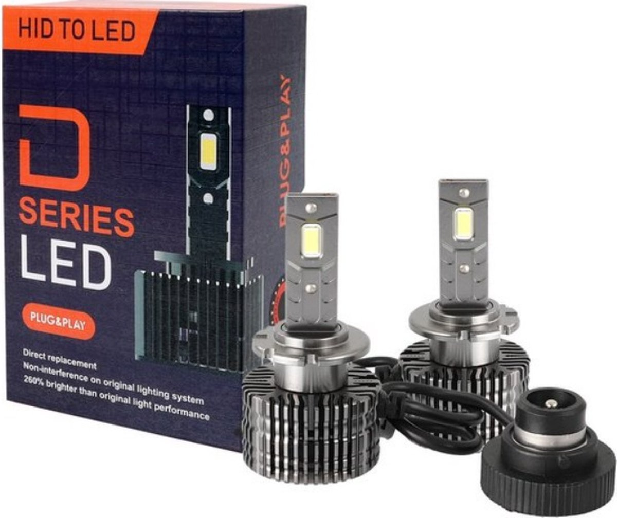 TLVX D2R High Power LED Canbus lampen 30.000 Lumen 6000k Helder Wit (set 2 stuks) - Plug and Play – CANBUS EMC + 300% licht - LED CSP CHIPS - 100 Watt – D2R 35 watt Xenon HID vervanger - Dimlicht - Grootlicht - Koplampen - Autolamp - 12V
