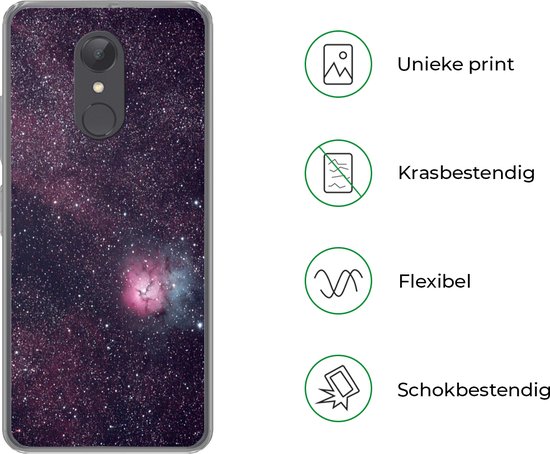Coque Xiaomi Redmi 5 - Univers - Étoiles - Rose - Garçons - Filles - Enfants - Coque de téléphone en Siliconen