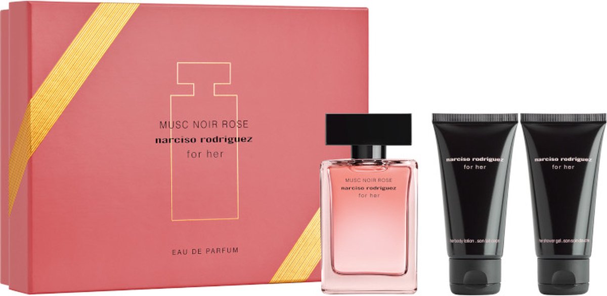 Narciso Rodriguez For Her Musc Noir Rose Eau de Parfum 50ml+ Bodylotion 50ml + Showergel 50ml