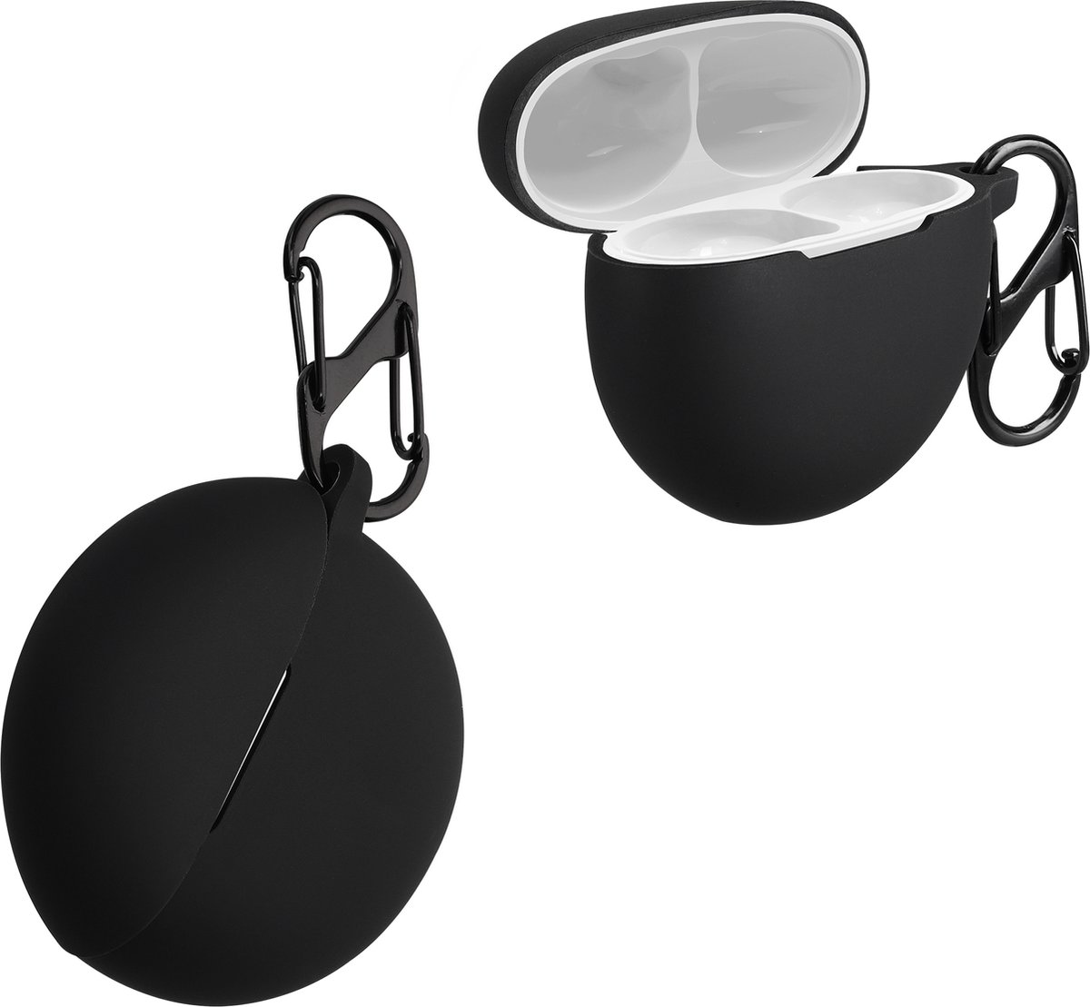 kwmobile Hoes voor Oppo Enco Air 2i - Siliconen cover voor oordopjes in zwart