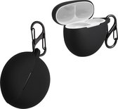 kwmobile Hoes geschikt voor Oppo Enco Air 2i - Siliconen cover voor oordopjes in zwart