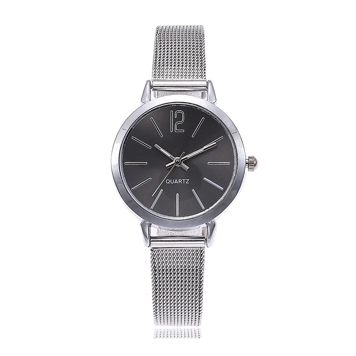 Blanche Silver - Black Horloge | Zilver-Zwart | Ø 30 mm