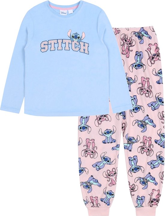 DISNEY Stitch - Pyjama manches longues Filles rose et bleu / 128