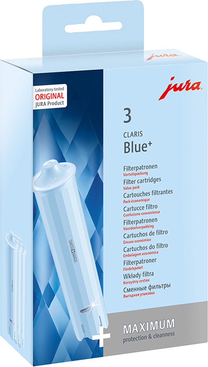 JURA CLARIS Blue+ filterpatroon - 3 stuks - vernieuwd model - 24231 - 71312