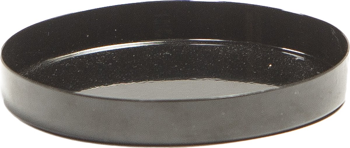 STILL Rond Schalen Set van 2 Glans Zwart - 11x1,5 cm - Decoratief Plateau voor Kaarsen en Accessoires