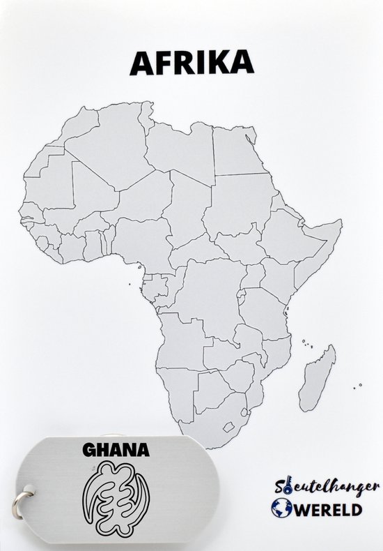 Ghana Sleutelhanger inclusief kaart – Ghana cadeau beste land- Leuk kado | bol.com