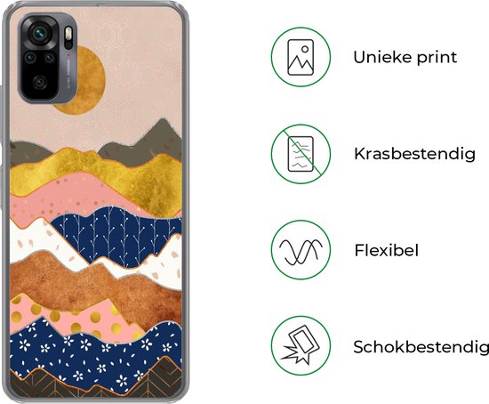 Coque Xiaomi Redmi Note 10 Pro - Or - Pastel - Motifs - Coque de téléphone en Siliconen