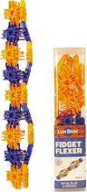 Lux Blox - Fidget Flexers - Neon Orange & Royal Blue Klik Bouwblokken - Build & Play
