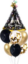 Ballonnen Happy New Year- Oud&Nieuw- Oudjaarsdag- 16-delig