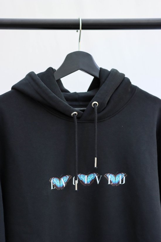 Sweat à capuche homme - Evolved Butterfly - Wurban Wear | Streetwear | Premium | Pull homme | Sweat | Noir