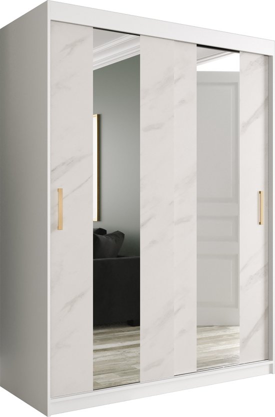 Bruno - Kledingkast met spiegel - Beige