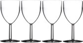 Rosti Mepal Wijnglazen - 4x - kunststof - 300 ml - 8 x 16 cm - outdoor/camping