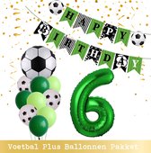 Ballon Chiffre 6 Ans - Ballons Voetbal - Snoes - Forfait Plus - Lot de 12 Sport Football Fan Voetbal Garçon/Fille - Sportif - Voetbal Femme Homme - Fête d'Enfant - Anniversaire - Ballon Hélium numéro 6
