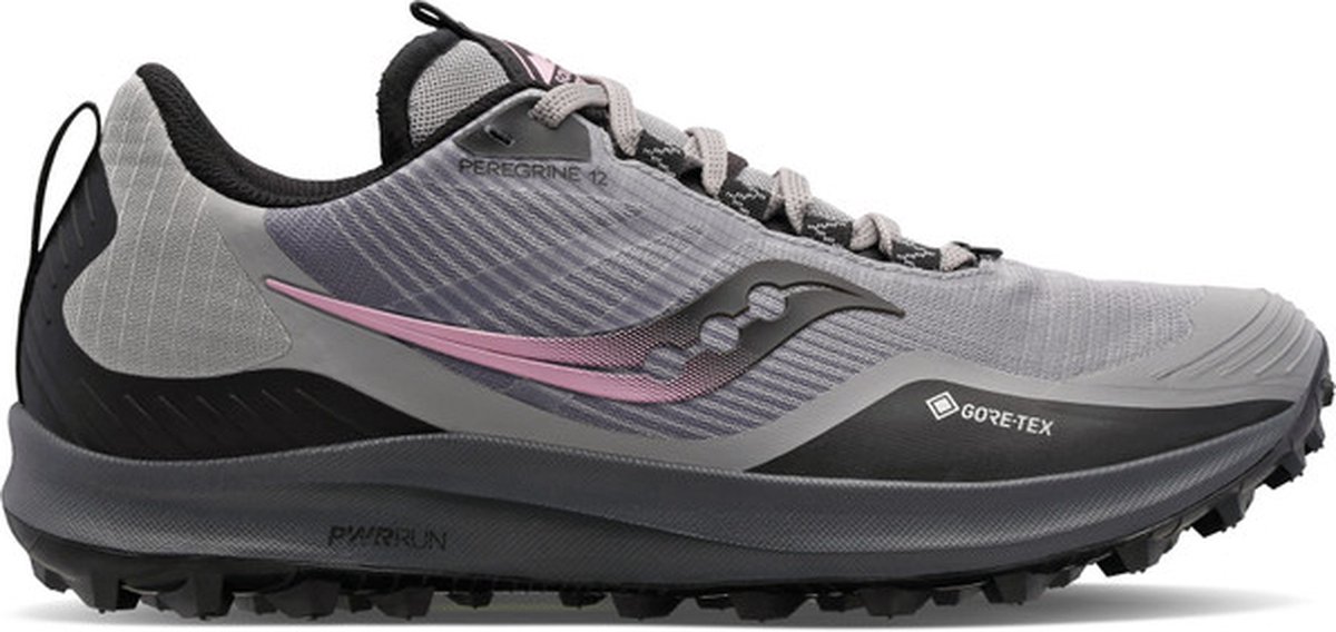 Saucony Peregrine 12 GTX Dames Sportschoenen Hardlopen Trail Grijs