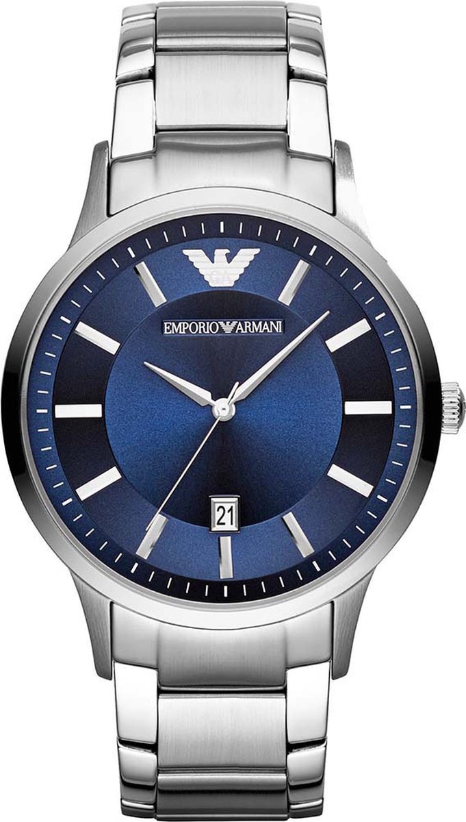 Emporio Armani Renato AR11180 Herenhorloge 43 mm - Zilverkleurig