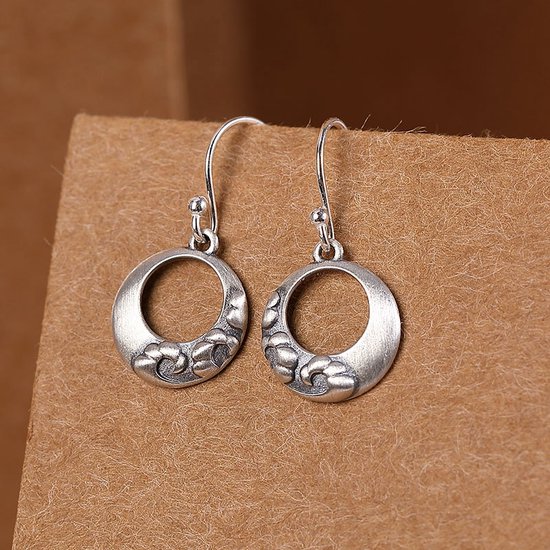Boucles d'oreilles d'oreilles Argent - Boucles d'oreilles pendantes d'oreilles - Fleurs