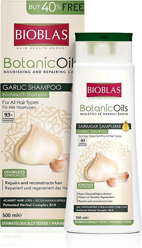 Bioblas Knoflook Shampoo Tegen Haaruitval 500ml (Voor Vrouwen en Mannen)