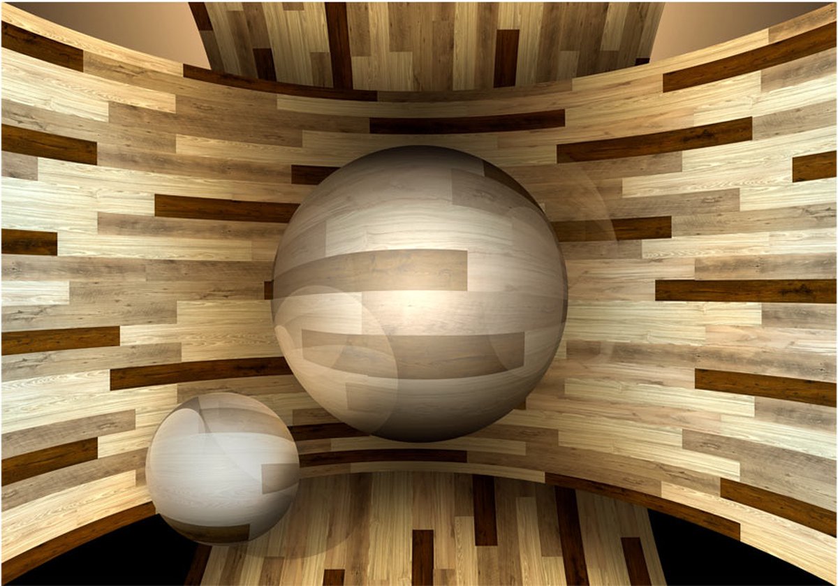 Fotobehang - Wooden orbit.