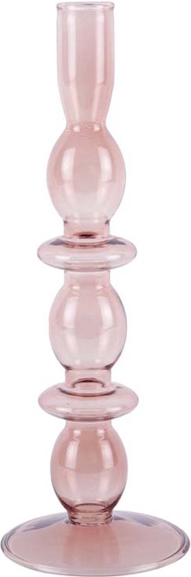 PresentTime Glass Art Bubbles Kandelaar - Groot/roze