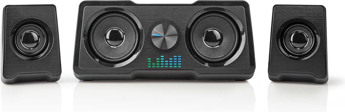 Nedis Gaming Speaker - Speaker-kanalen: 2.2 - USB Gevoed - 3,5 mm Male - 48 W - LED - Volumebediening