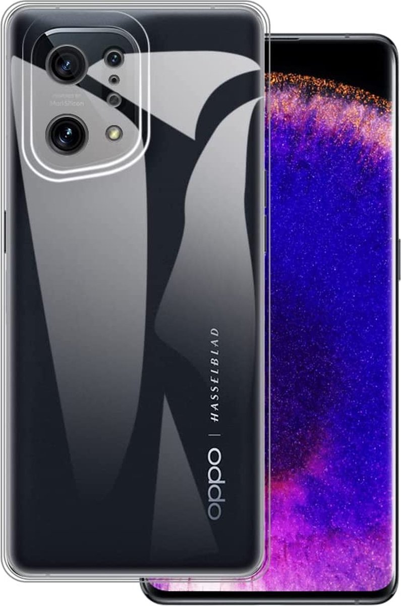Silicone hoesje Geschikt voor: Oppo Find X5 - Transparant