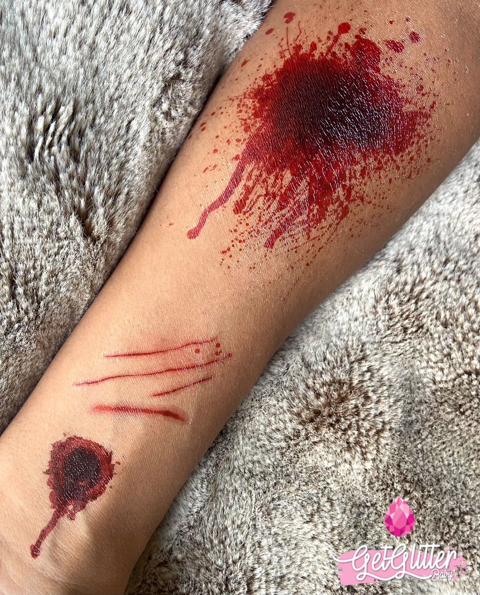 GetGlitterBaby® - Wonden Tattoo Halloween Decoratie Versiering / Carnaval Schmink Make Up Plak Tattoos / Tijdelijke Tattoo Bloed / Nep Tatoeage - Hechtingen — afbeelding 4