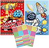 Afbeelding van het spelletje Sticker Kleurplaat - Educatieve Kleurplaat - Jongens - Montessori Speelgoed - Mozaïek Kleurplaat - Peuters / Kleuters - Zintuigen Speelgoed - Geduld- Sticker