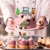Cocktailprikkers Kerst 15 stuks - Cupcake Prikkers - Cupcake Versiering - Cupcake Toppers - Taart Decoratie - Taartversiering - Merry Christmas