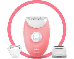 Braun Epilator Silk·épil 3 277 - Wit/Rose - Smartlight